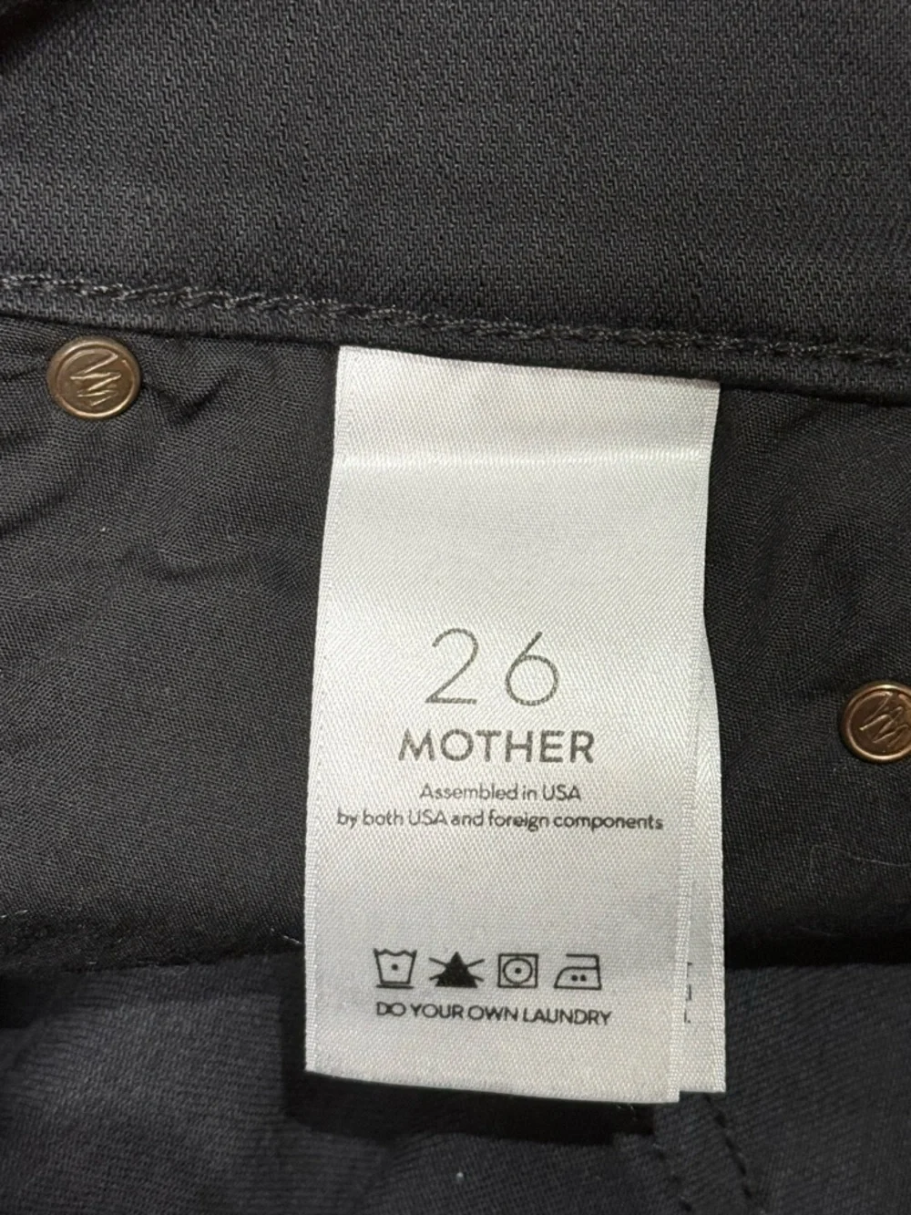 Mother The Cha Cha Fray Crop Flare Jeans Black Size 26 - Picture 9 of 12